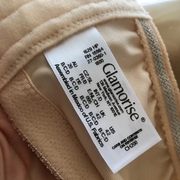 42 B/C/D Glamorise wireless bandeau style 1800 bra - Picture 11 of 16